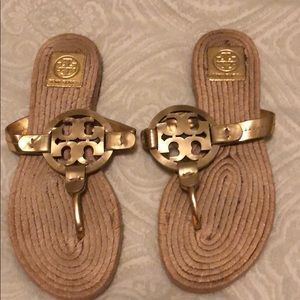 Tory Burch millers size 9 with Jute sole
